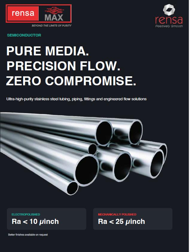 Rensa semiconductor tubes and fittings