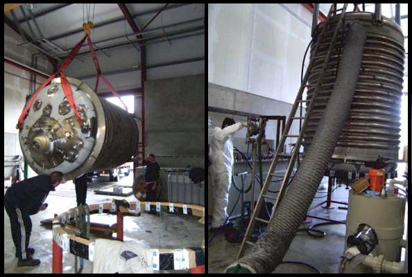 Vessel positioned for internal electropolishing